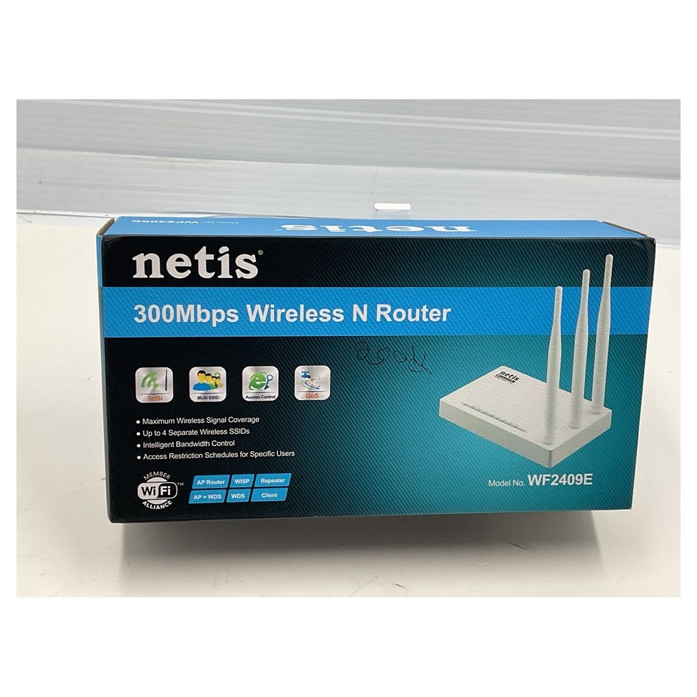Netis WF2409E 300Mbps Wireless‎ N Router 3x 5dBi High Gain Antennas WiFi